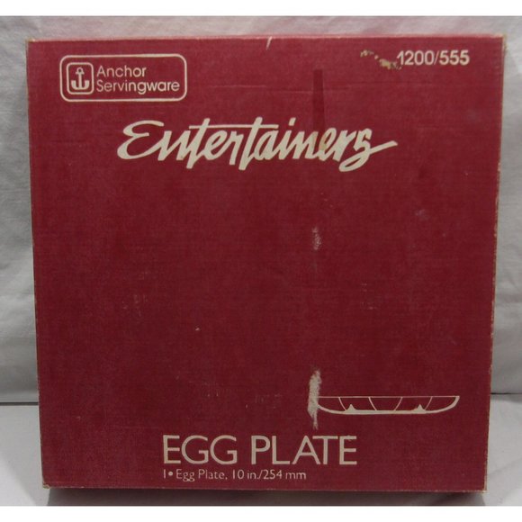 Anchor Hocking "Entertainers" Deviled Egg Plate w/ Original Box 10" Easter - Picture 2 of 9